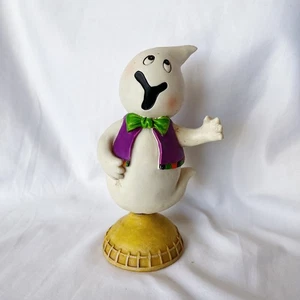 Vintage 1980er Hallmark Halloween Geist Wobbler lila Weste Urlaub Deko Bommel - Bild 1 von 8