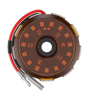 KC HiLiTES 1360 Amber LED Round Underbody Wheel Light Flood Beam Black Aluminum - Picture 1 of 10