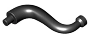 LEGO New Black Elephant Tail / Trunk Bar End Part 43892 D0804 - Picture 1 of 2