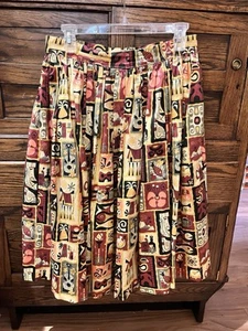 Pinup Couture Skirt Tiki Hawaiian Vintage Style Pin Up Swing Skirt w/ Pockets Lg - Picture 1 of 17