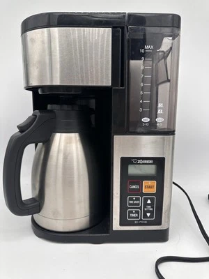 Zojirushi EC-YTC100 Cafetera 10 Tazas Acero Inoxidable Jarra Negra *Fugas* Foto 1 de 4