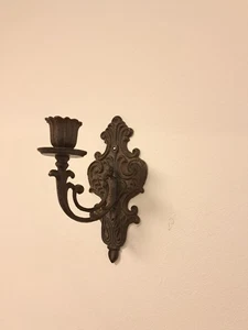 Wall Candle Holder - Candle Holder - Metal - H 21cm - Vintage - Picture 1 of 18