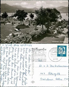 Postcard Tegernsee (city) lido lot with mountain panorama 1964 - Picture 1 of 3