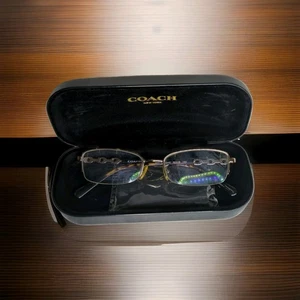 COACH HC5097 9005 Light Gold Demo Lens 52 mm Women's Eyeglasses Fast Shipping - Picture 1 of 11