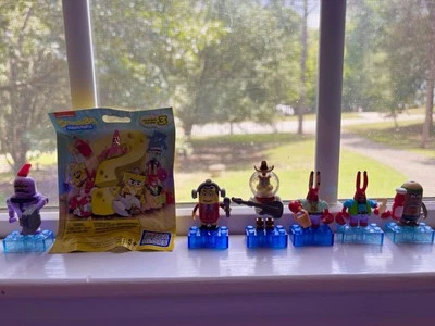 SpongeBob Mega Bloks Series 2-5 | Bundle Of 6 Figures + Series 3 Blind Bag - Image 1 of 4