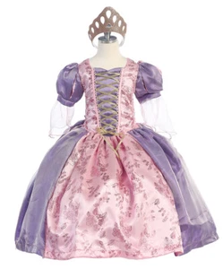 Girls Princess Costume Inspired by Rapunzel sizes 1- 8 US size chart - Picture 1 of 1