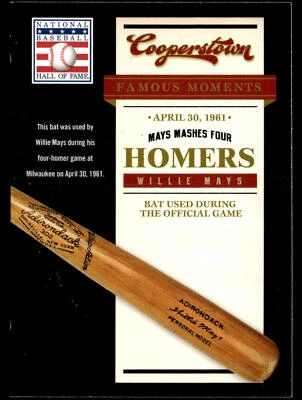 2012 Panini Cooperstown Willie Mays #15 Famous Moments San Francisco Giants - Image 1 of 2