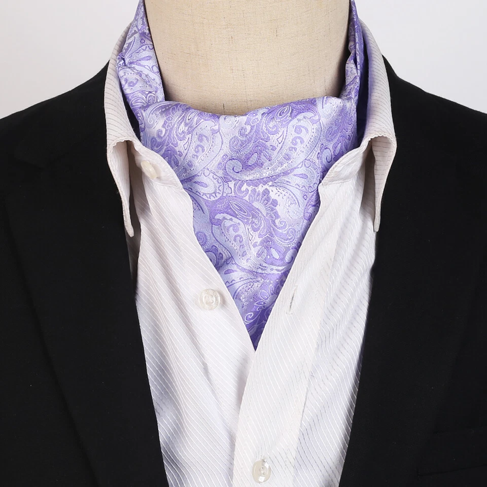 Corbata Ascot de cachemira púrpura lavanda Foto 1 de 1