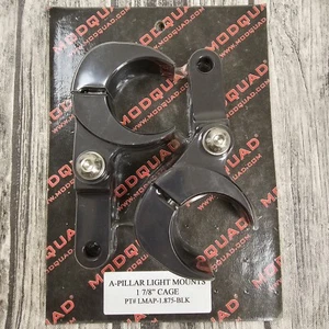 ModQuad A-Pillar Light Mounts 1 7/8" Cage Part # LMAP-1.875-BLK Black NEW! - Picture 1 of 5