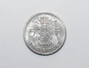 1965, 5 Francs Belgium UNC/or High Grade Value Coin-2 - Picture 1 of 5