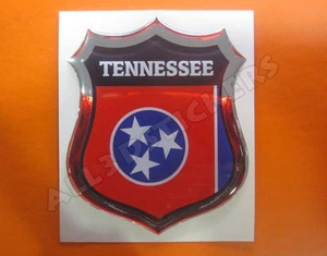 3D Emblem Sticker Resin Domed Flag Tennessee - USA Adhesive Decal Vinyl - Picture 1 of 1