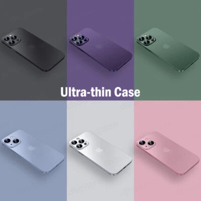 Ultra-thin Matte Clear Plastic Cover Case For iPhone 17 16 15 14 Pro Max 13 12