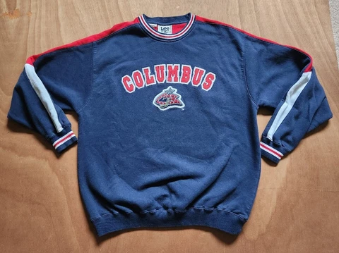 Vintage Lee Sport Columbus Blue Jackets Stitched Sweater Men's Large Cover
