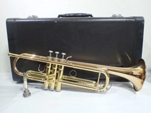 YAMAHA YTR-4335G Bb Trumpet Gold Brass Musical instrument Mouthpeace - Picture 1 of 7