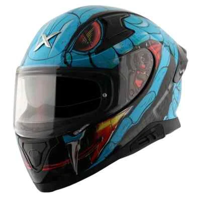 CASCO INTEGRALE AXOR APEX VENOMOUS NERO LUCIDO BLU ECE DOT TAGLIA XS S M L