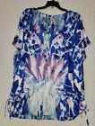 Womens Blouse Lane Bryant 22/24 Multicolor With Sparkes Very Pretty Good Cond