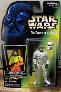 STAR WARS Power of the Force LUKE SKYWALKER STORMTROOPER DISGUISE NIB - Picture 1 of 2