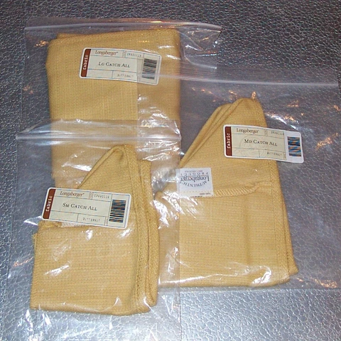 Longaberger Butternut CATCH-ALL SET 3-Liners ~Made in USA~ Small, Medium & Large Cover