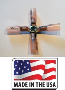 (4 STCK.) 22-18 GA. 4-WEGE ROT 3M WÄRMESCHRUMPF STUMPF DRAHT STECKER KFZ MARINE - Bild 1 von 1