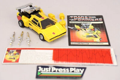 VTG 1984 Hasbro Transformers G1 Sunstreaker Near Complete w/Stats, Inst, Decoder - Image 1 of 4