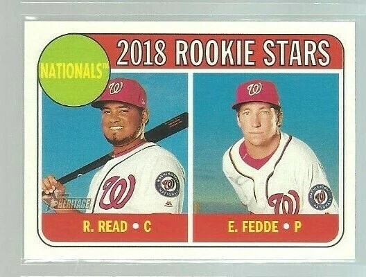 2018 Topps Heritage #135 Raudy Read RC/Erick Fedde RC (ref 83350) - Image 1 of 1