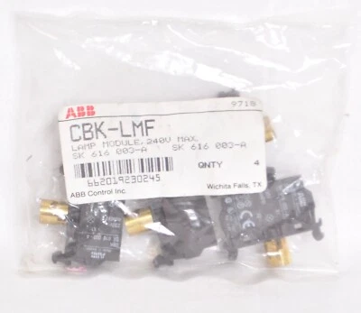4 COUNT ABB CBK-LMF Lamp Module AC 240V Max 2 Watts - Image 1 of 2
