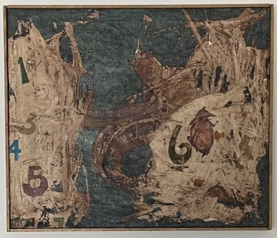 Pintura Original Firmada De Colección Artista Abstracto Don Snell Listada Jasper Johns Foto 1 de 4