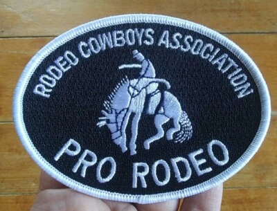 RODEO COWBOYS ASSOCIATION PRO RODEO EMBROIDERED IRON ON PATCH BRONCO MUSTANG NFR - Image 1 of 4