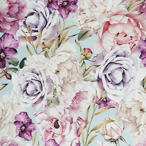 Purple Floral Self Adhesive Waterproof Peel and Stick Wallpaper Wall Home Decor - Picture 1 of 11
