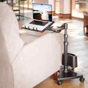 LEVO G2 Deluxe Rolling Laptop Stand WITH Mouse Tray Gunmetal & Black