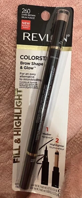 Revlon Colorstay Brow Shape & Glow Combines Marker & Highlighter 260 DARK BROWN  - Image 1 of 3