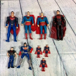 Lot of 9 Superman Action Figures Superhero DC Comics Justice League Various Size - Picture 1 of 13