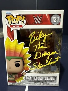 FUNKO POP 121 - WWE - RICKY ""DER DRACHE"" DAMPFBOOT persönlich signiert Autogramm - Bild 1 von 5