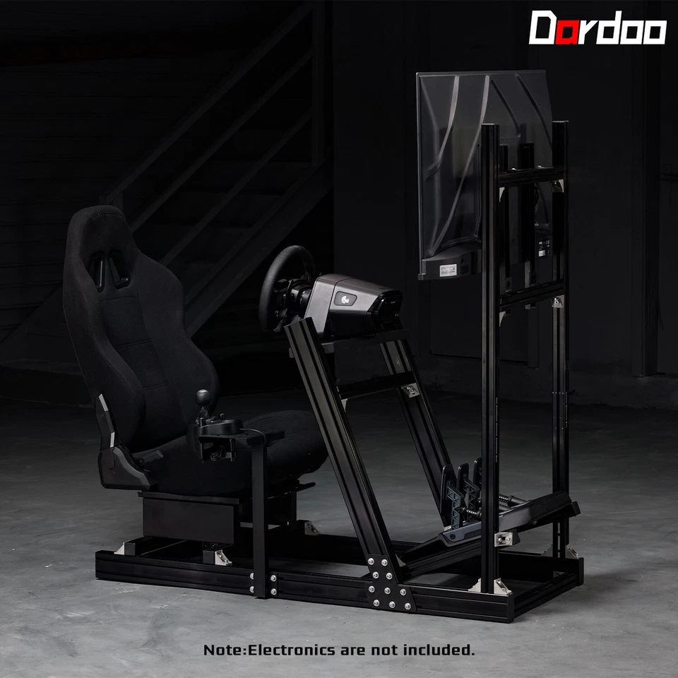 Dardoo Aluminum Gaming Sim Cockpit mit Sitz Fit Logitech G923 G29 Thrustmaster