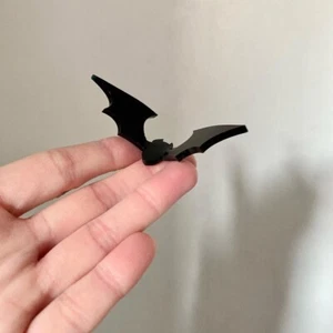 12PCS 3D Acrylic Black Bat Cake Toppers for Happy Halloween Cake Decorations - Picture 1 of 6