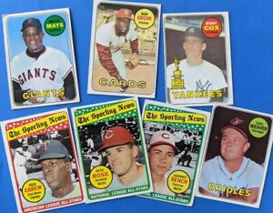 1969 Topps - Pick 1 HOFers (Mays Gibson Bench Yaz Cox +++) +Rose