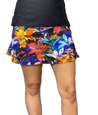 Saia Smash Dandy havaiana floral flutter skort golfe pickleball tênis tamanho P - Imagem 1 de 4