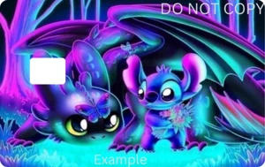 Toothless And Stitch Debit / Credit Card Skin Sticker Decal - Picture 1 of 1