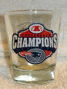 NEW ENGLAND PATRIOTS 2004 AFC CHAMPS super bowl 39 SHOT GLASS - Picture 1 of 2