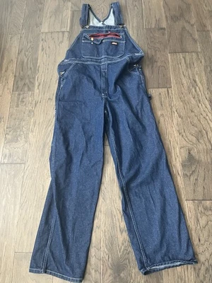 Мужской маленький (подходит 32X30) джинсовый синий джинсовый комбинезон DICKIES для плотников - Изображение 1 из 4