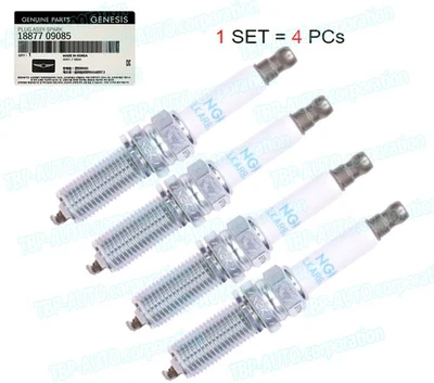 Bujía GENUINA ® 4 PIEZAS PARA 2022-2023 Genesis G80 G90 GV70 GV80 OEM 1887709085 Foto 1 de 4