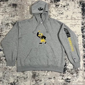 Vintage Iowa Hawkeyes Champion Sweater Men XL Hoodie Herky Logo Sleeve Spellout - Bild 1 von 14