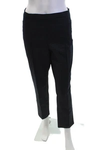 Akris Punto Women[s Hook Closure Flat Front Straight Leg Pants Black Size 10 - Picture 1 of 7
