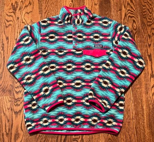 Patagonia Synchilla Snap T Fleece Jacket Womens Large 2015 Wild Desert Aztec - Picture 1 of 4