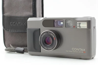 LCD Works NEAR MINT IN Case Contax T2 Black 35mm Point & Shoot Film Camera JAPAN - Image 1 of 4