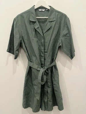 Uniqlo Linen Blend Jumpsuit Romper XL Green - Image 1 of 4