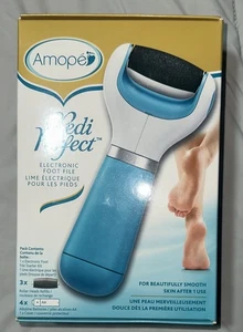 New Amope Pedi Perfect Electronic Foot File & 4 Roller Starter Set Open Box - Picture 1 of 4