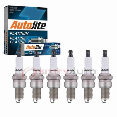 6 pc Autolite Platinum Spark Plugs for 1975-1976 Ford Pinto 2.8L V6 Ignition ze - Imagem 1 de 4