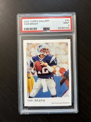 Tom Brady 2002 Topps Gallery #50 PSA 9 Mint New England Patriots MVP Champion - Image 1 of 2