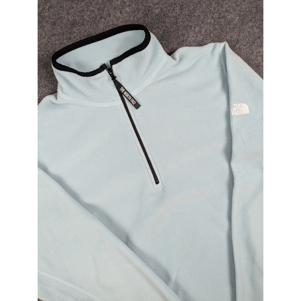 Pullover polar para mujer The North Face cuarto cremallera negro azul grande L Foto 1 de 4